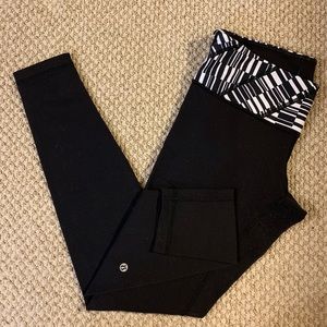 Lululemon Printed Waist Sz 10 Full Legging